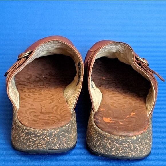 Teva Womens Round Toe Slip On Buckle Slide Mules Brown Size US 6 - Picture 5 of 12